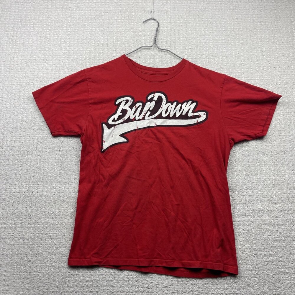 Go Bardown Sports Hockey Shirt Men Sz M Red Ice Hockey Merch NHL Lifestyle Read